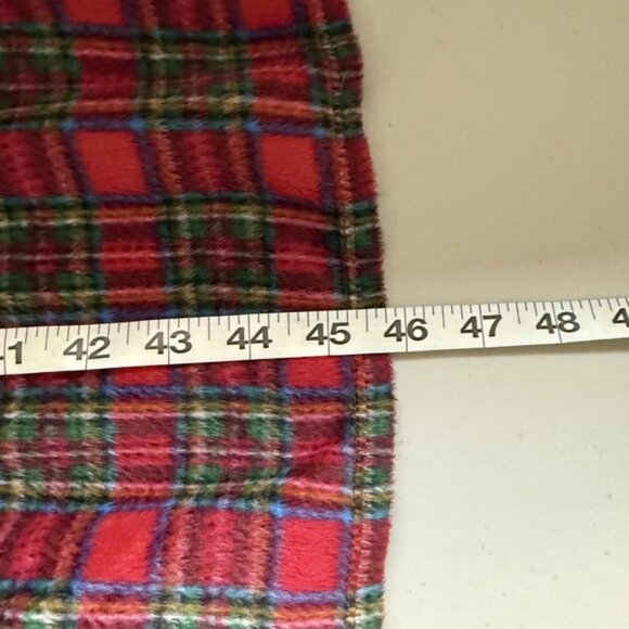 Celestial Dreams Nightgown Womens XL Red Green Plaid Long Sleeve Fleece Pajama - Picture 8 of 9